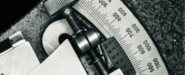 Foto en blanco y negro de un goniómetro em sistema sexagesimal, herramienta utilizada para la medición de ángulos