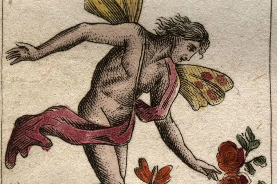 Representación pictórica del viento Céfiro, autor Pierre Blanchard, 1803