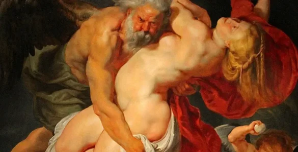 Detalle de la pintura de Rubens titulada Boreas rapta a Oritía. Boreas era el dios griego-romano del viento del Norte