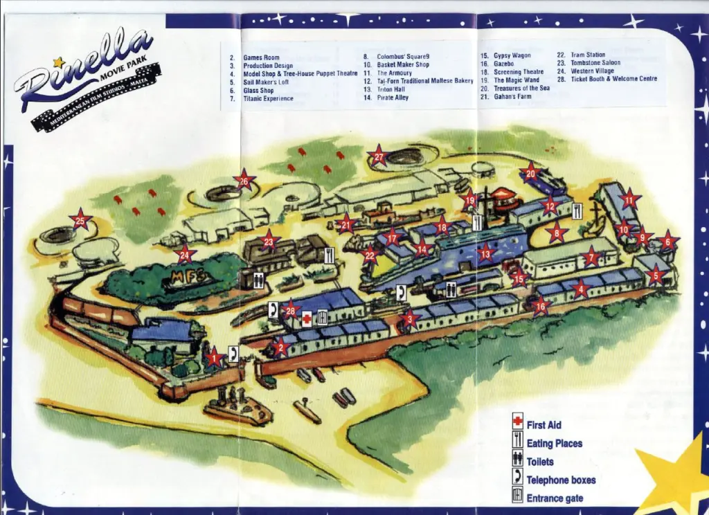 Plano o mapa turístico del Rinela Movie Park in Malta
