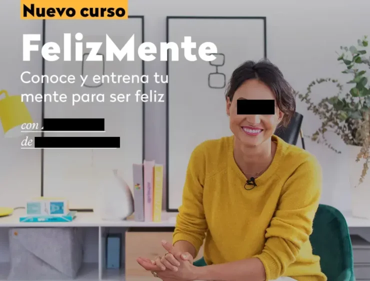 Publicidad de un curso para ser personas felices.