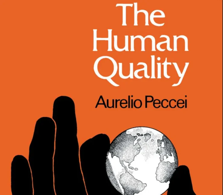Portada de la primera edición de “The Human Quality" obra fundamental para entender el pensamiento de Aurelio Peccei
